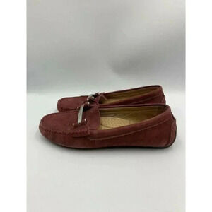 Lauren Ralph Lauren‎ Caliana Women's Burgundy Driving Shoes Leather Loafers 6 B